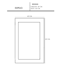 Foto 6 | Espejo Decorativo de Pared Decomobil 60x40 cm Minimalista
