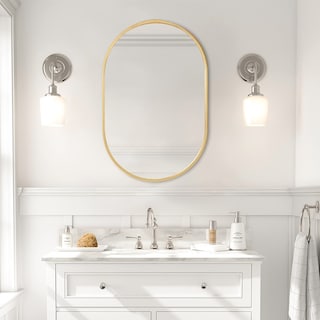 Foto 5 | Espejo Ovalado de Aluminio Dorado Mate 60x80cm Marca Gravita
