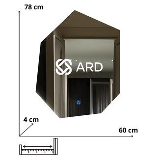 Foto 8 | Espejo Led Ard Glanz Heptaglow Medidas 78 X 60 cm