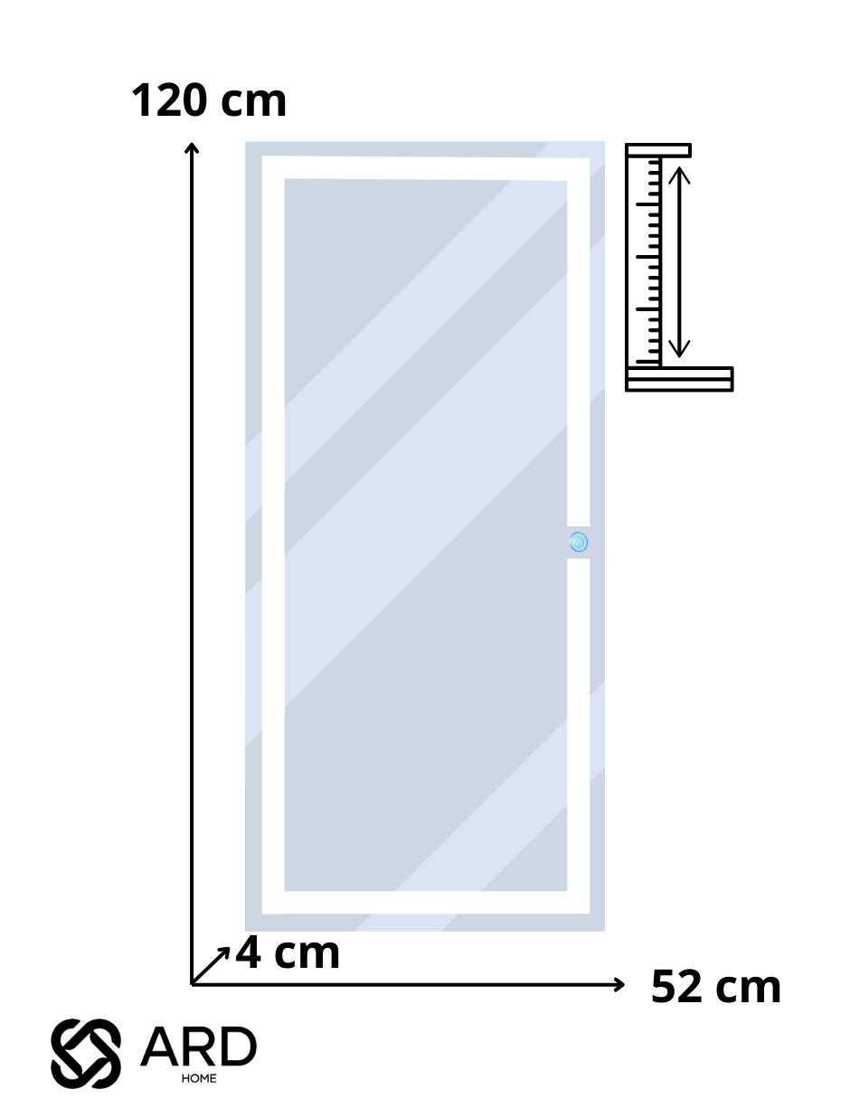 Foto 8 pulgar | Espejo Led Ard Glanz Luminous Glass 120 X 52