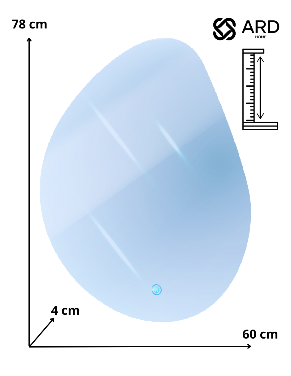 Foto 8 pulgar | Espejo Led Ard Glanz Luminous Drop 78 X  60