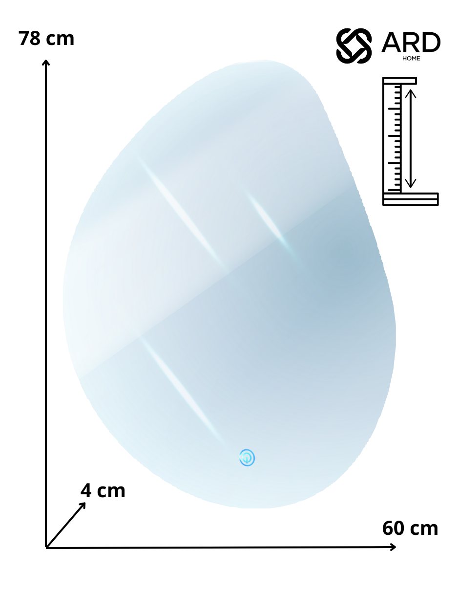 Foto 9 pulgar | Espejo Led Ard Glanz Luminous Drop 78 X  60