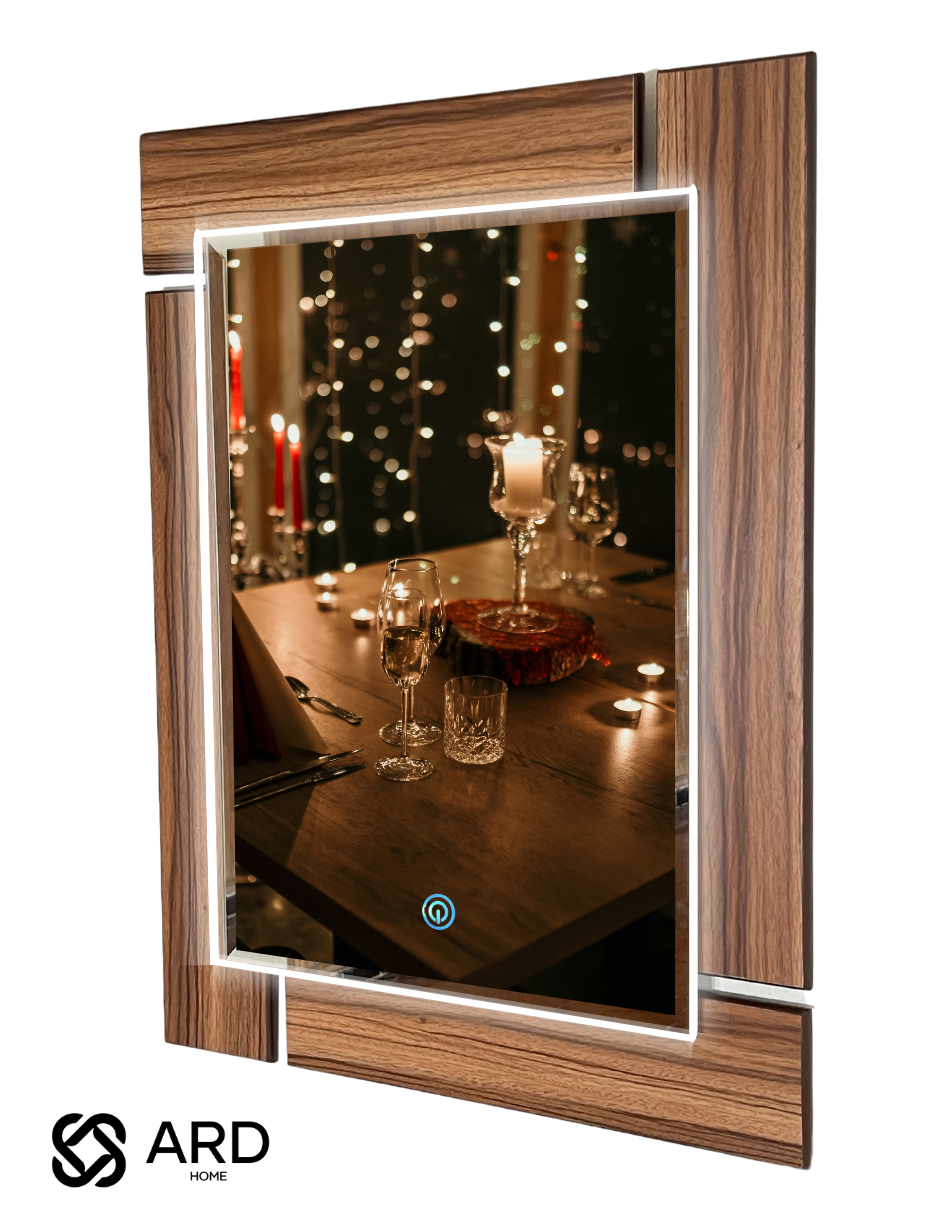 Foto 6 pulgar | Espejo Led Ard Glanz Luminous Oak Rectangular 78 X 60 Cm