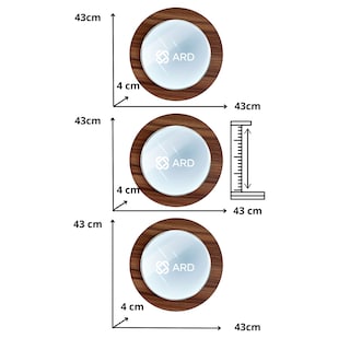 Foto 8 | Set De 3 Espejos Ard Glanz Oak Redondos 43 Cm