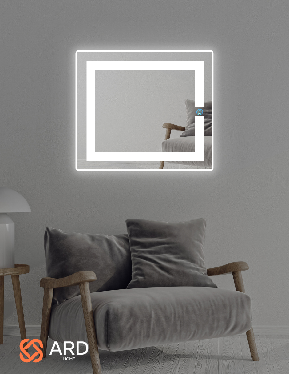 Foto 4 pulgar | Espejo Led Ard Glanz Luminous Glass Rectangular 52 X  60 Cm