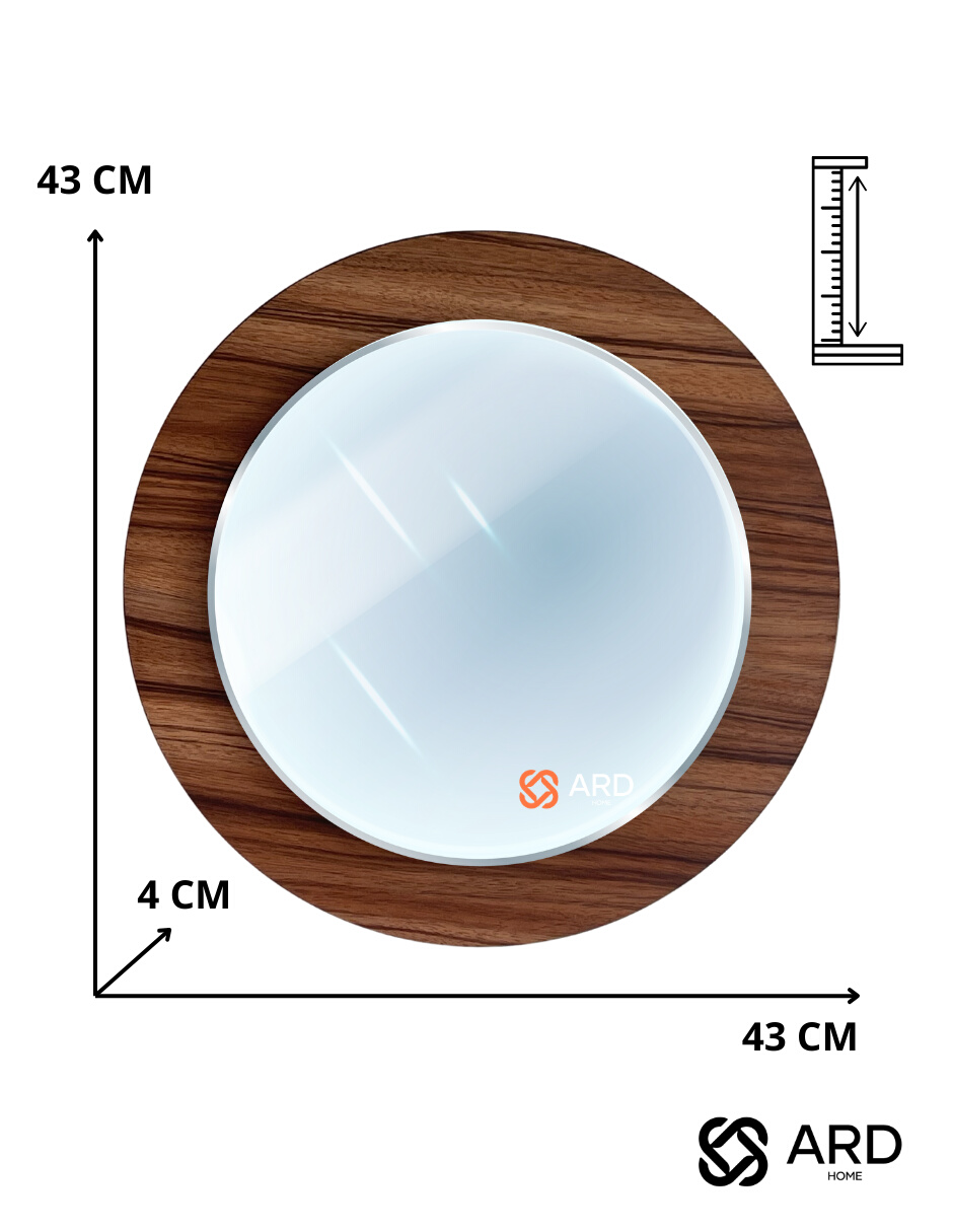 Foto 6 | Espejo Ard Glanz Oak Redondo 43 Cm