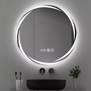 Foto 2 | Espejo Led Baño Touch 3 Modo Con Antivaho Hora Temp Eo Safe Imports Esi-15001 Plata
