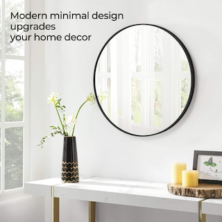Foto 3 | Espejo Songmics Redondo Para Pared De Baño De 60 Cm Con Aleación De Aluminio F - Venta Internacional.