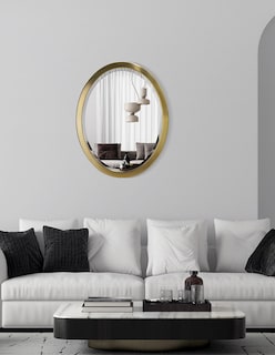 Foto 4 | Espejo Decorativo De Baño Con Marco Ovalado