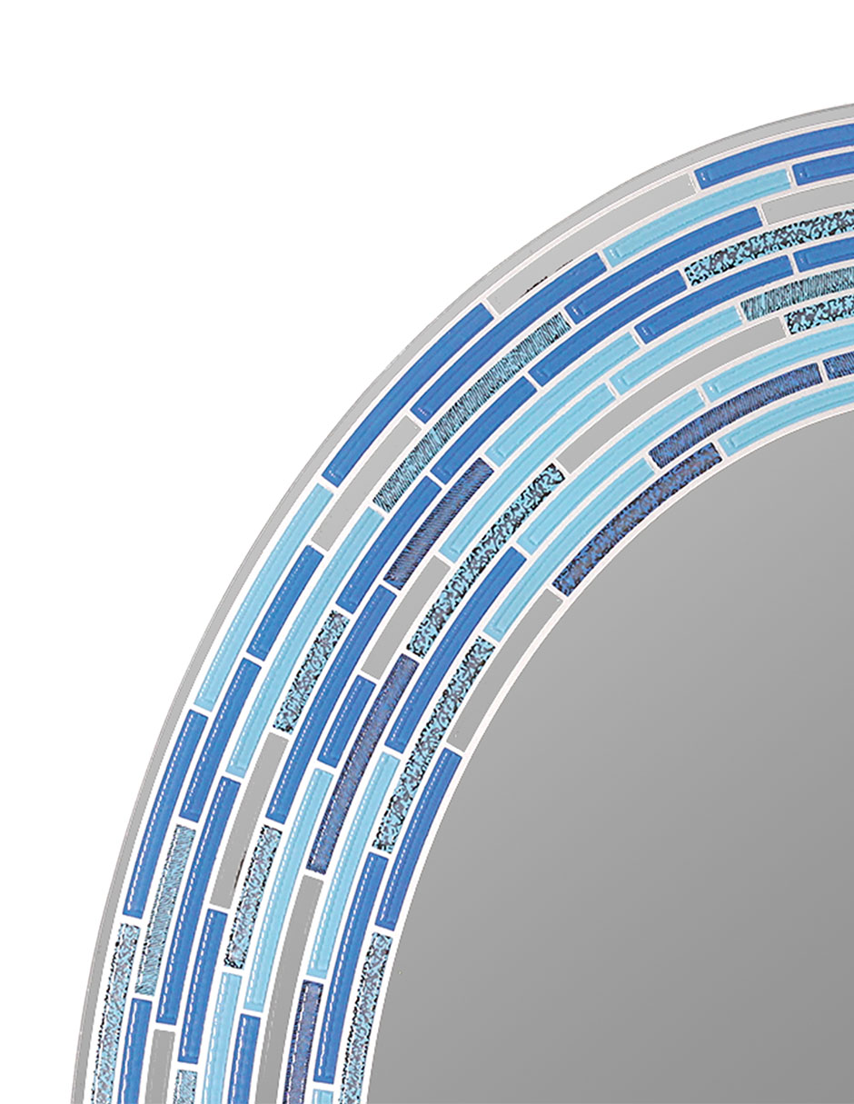 Foto 5 pulgar | Espejo Decorativo De Pared Ovalado Con Marco De Azulejos