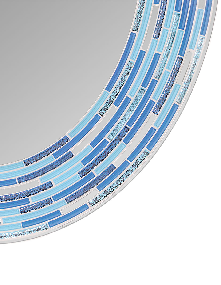 Foto 5 | Espejo Decorativo De Pared Ovalado Con Marco De Azulejos
