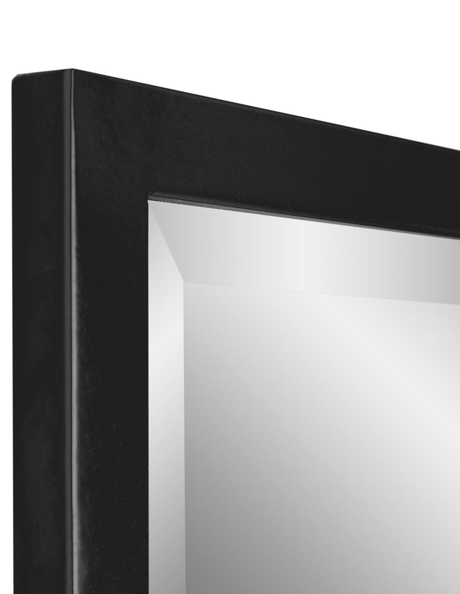 Foto 4 | Espejo Decorativo Rectangular Con Borde Biselado Y Marco De Metal Negro