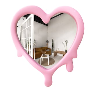 Foto 1 | Espejo Forma De Corazón Rosa