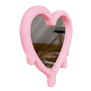Foto 3 | Espejo Forma De Corazón Rosa