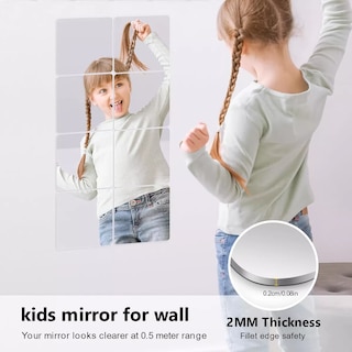 Foto 3 | Espejos Pared Adhesivo Acrílico Decorativos Instillable 6pc Eo Safe Imports Esi-15580 Plata