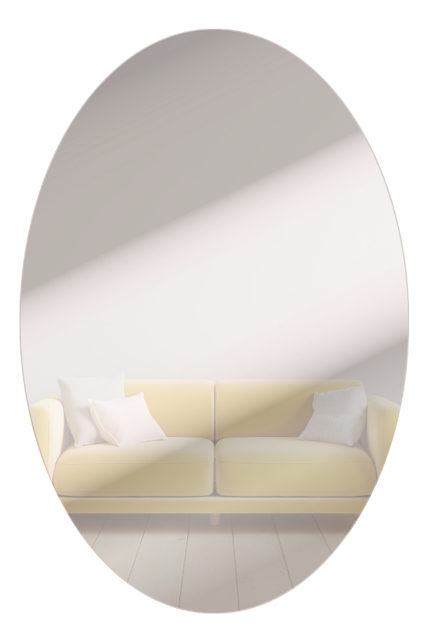 Foto 2 pulgar | Espejo Ovalado Sin Marco 30x60cm Decorativo Pared Comedor