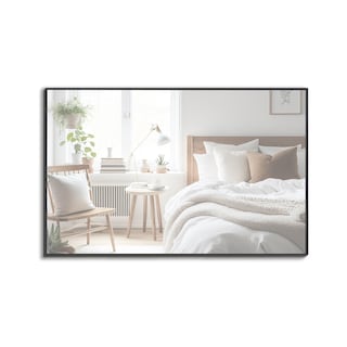 Foto 1 | Espejo Rectangular Con Marco De Aluminio Color Negro Mate De 60x80cm, Marca Gravita