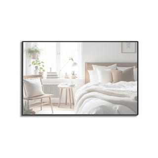 Foto 1 | Espejo Rectangular Con Marco De Aluminio Color Negro Mate De 50x70cm, Marca Gravita