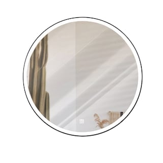Foto 5 | Espejo Redondo, Con Luz Led Y Marco De Aluminio Acabado Negro Mate 80cm, Marca Gravita