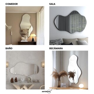 Foto 5 | Espejo Decorativo Forma Irregular Amorfo Minimalista Tamaño 40 X 80 Cm
