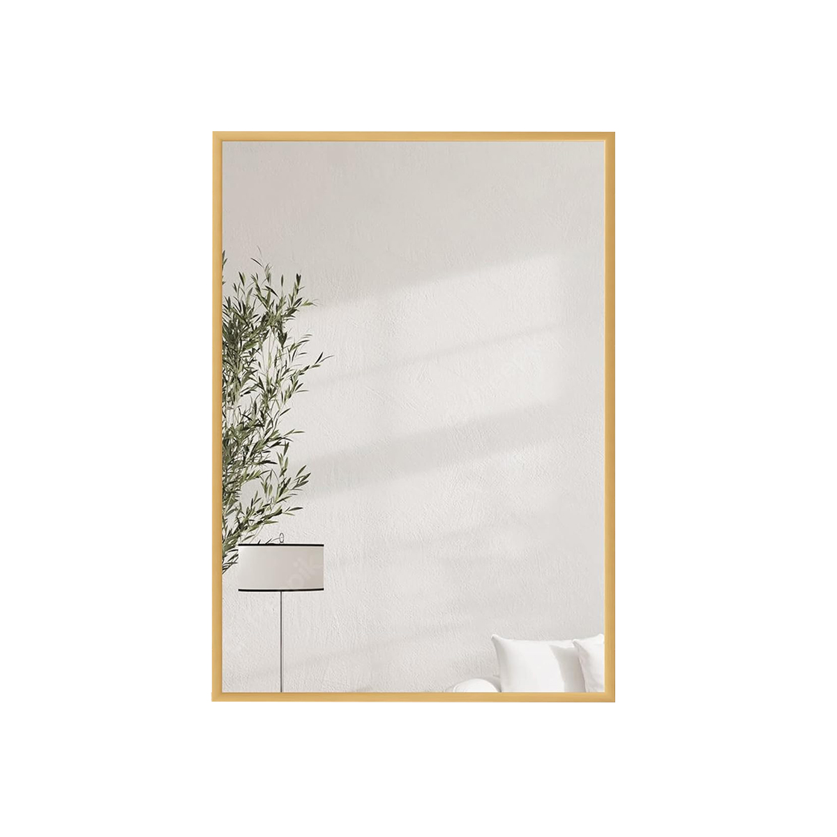 Foto 1 | Espejo Rectangular Gravita con Marco de Aluminio Dorado  50x70 cm