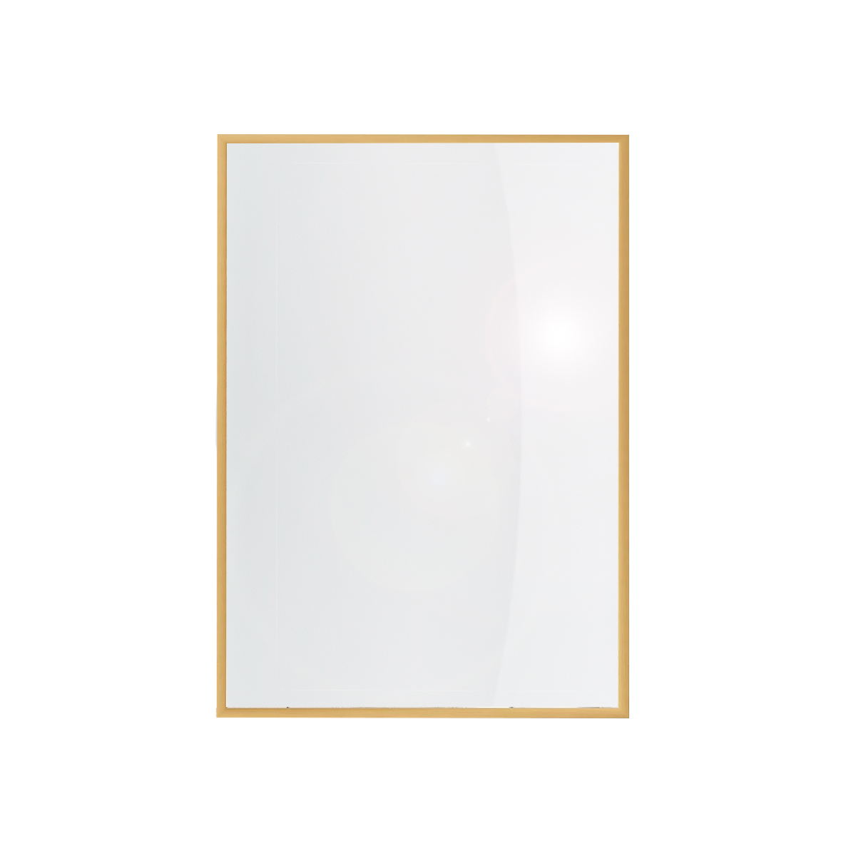 Foto 3 pulgar | Espejo Rectangular Gravita con Marco de Aluminio Dorado  50x70 cm