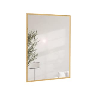 Foto 7 | Espejo Rectangular Gravita con Marco de Aluminio Dorado 50x70 cm
