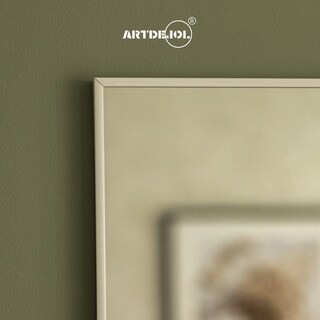 Foto 5 | Espejo De Pared Cuadrado Con Marco En Aluminio Negro 70 X 70 Cm