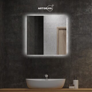 Foto 3 | Espejo Luz Led Cálida Cuadrado 90 x 90 Decoración Hogar