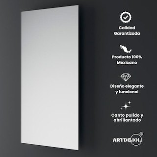 Foto 4 | Espejo Rectangular Con Luz Led Cálida 70x90 Cm Decoración Hogar