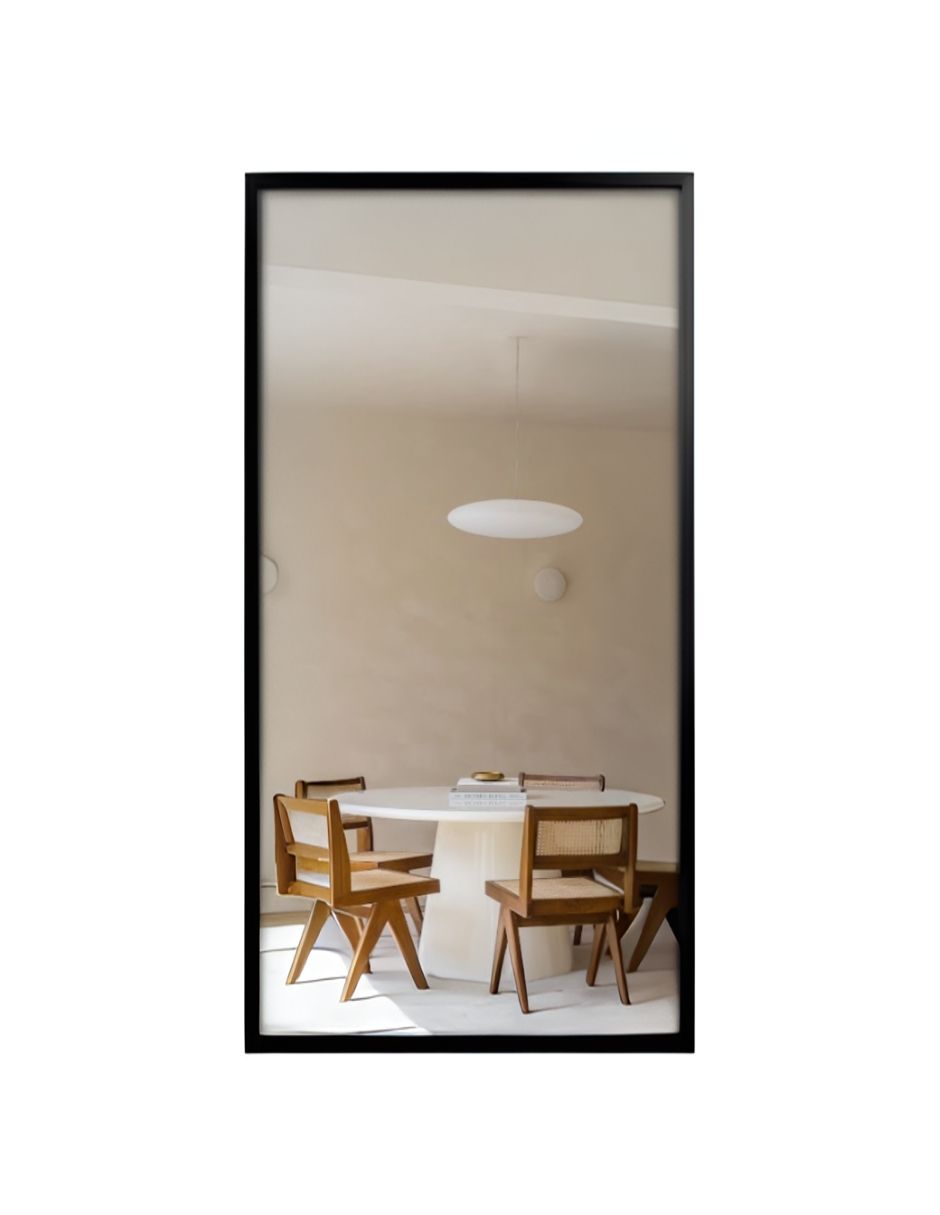 Foto 1 | Espejo Artdejol Rectangular con Marco Aluminio Metálico Negro 40 x 70 cm