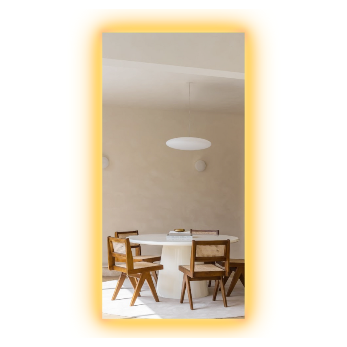 Foto 1 | Espejo Rectangular Con Luz Led Cálida 70x100 Cm Decoración Hogar