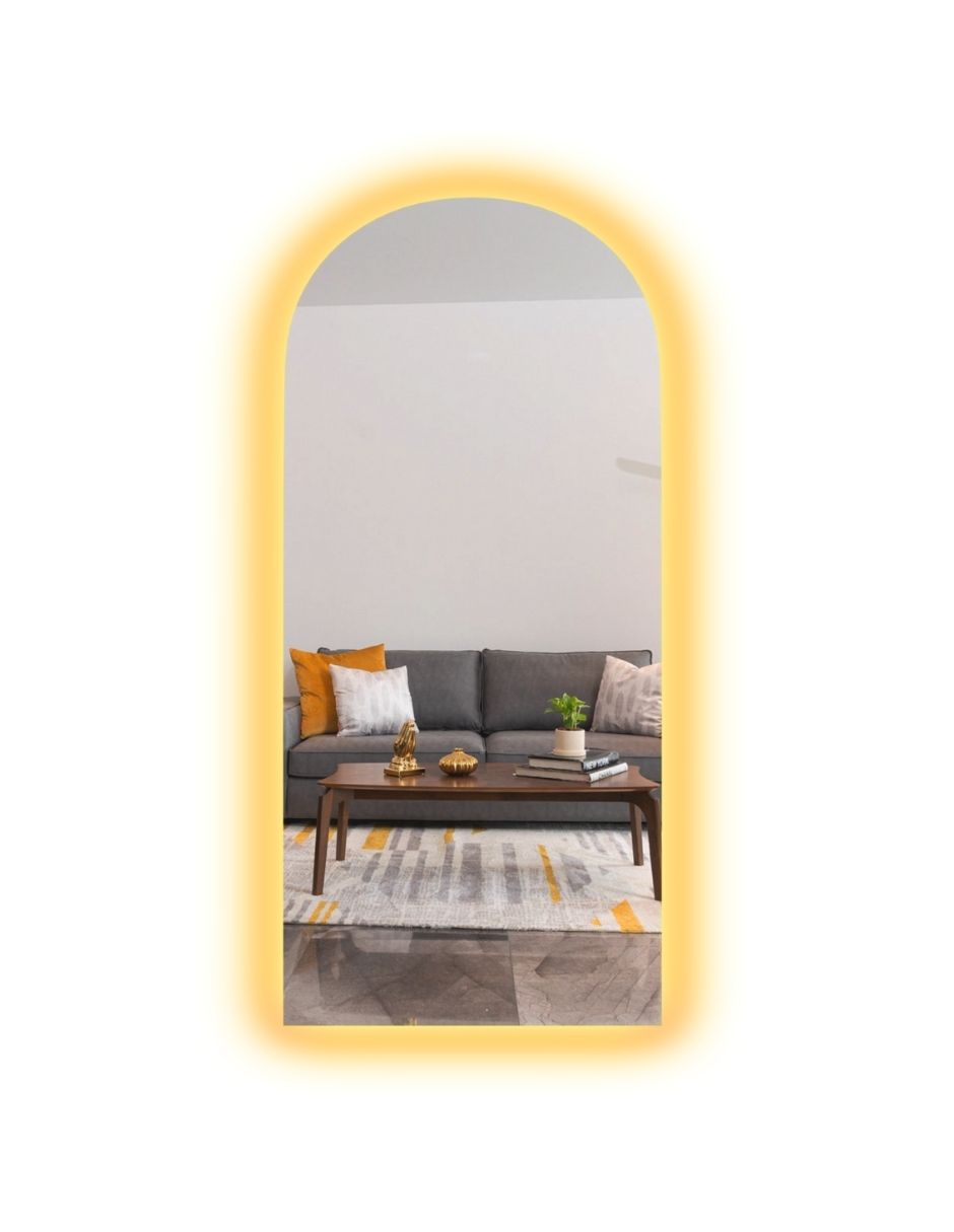 Foto 2 pulgar | Espejo Con Luz Led Cálida Forma Arco 60 X 120 Cm