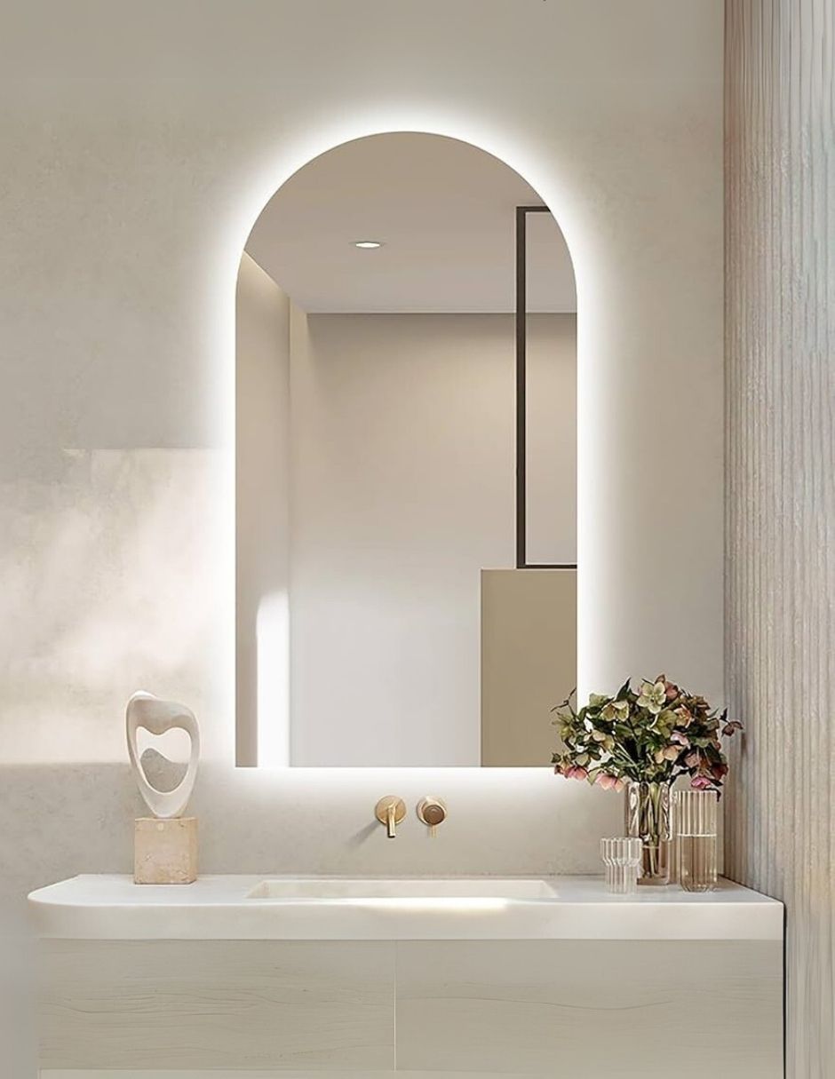 Foto 2 | Espejo Con Luz Led Cálida Forma Arco 60 X 120 Cm