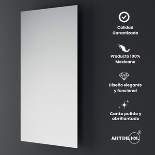 Foto 6 | Espejo Rectangular Con Luz Led Cálida 50x70 Cm Decoración Hogar