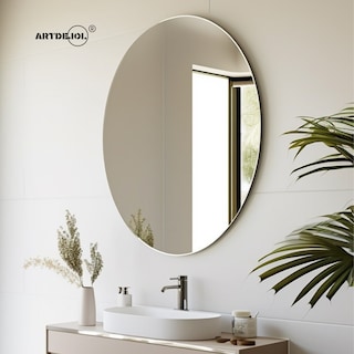 Foto 4 | Espejo Ovalado 4 Mm 70x120 Cm Decoración Hogar Imagen Sin Distorsión