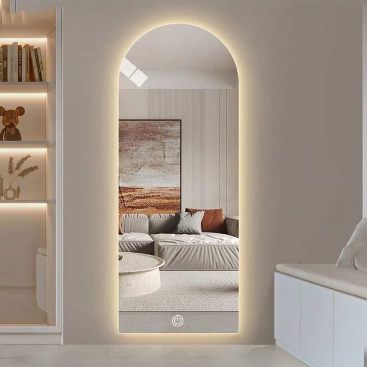Foto 3 pulgar | Espejo con Luz Led Touch Cálida Forma Arco 60 X 120 cm