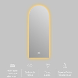 Foto 4 | Espejo con Luz Led Touch Cálida Forma Arco 60 X 120 cm