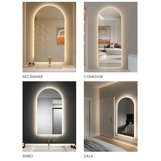 Foto 6 | Espejo con Luz Led Touch Cálida Forma Arco 60 X 120 cm