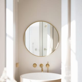Foto 4 | Espejo 60cm Color Oro Marco De Metal De Pared