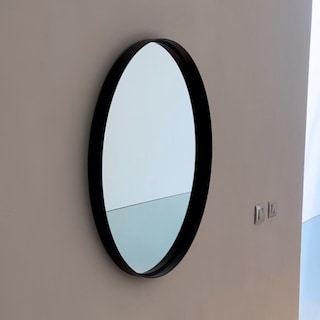 Foto 4 | Espejo 80 cm Marco de Metal Negro de Pared