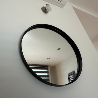Foto 5 | Espejo 70 cm Marco de Metal Negro de Pared