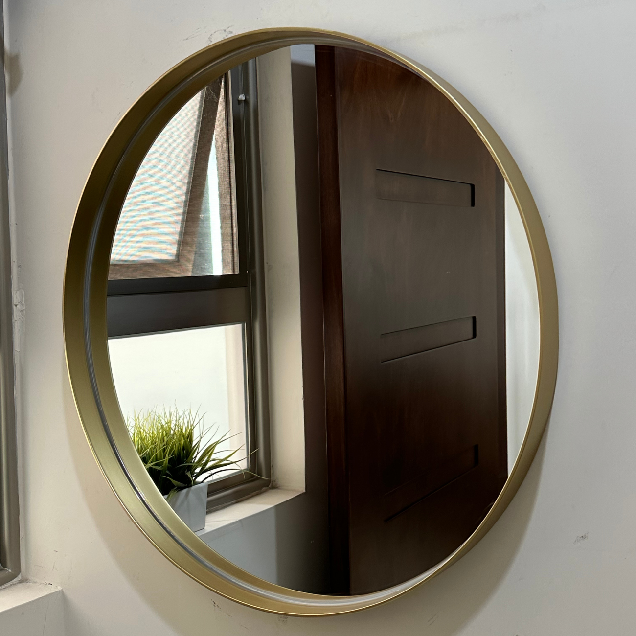 Foto 4 pulgar | Espejo 50 cm Color Oro Marco de Metal de Pared