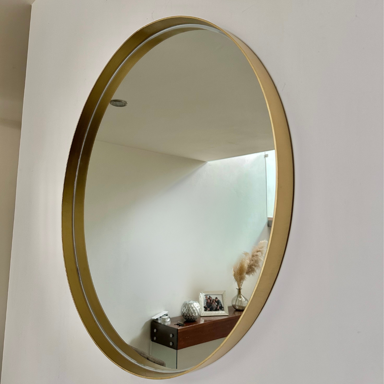 Foto 5 pulgar | Espejo 50 cm Color Oro Marco de Metal de Pared