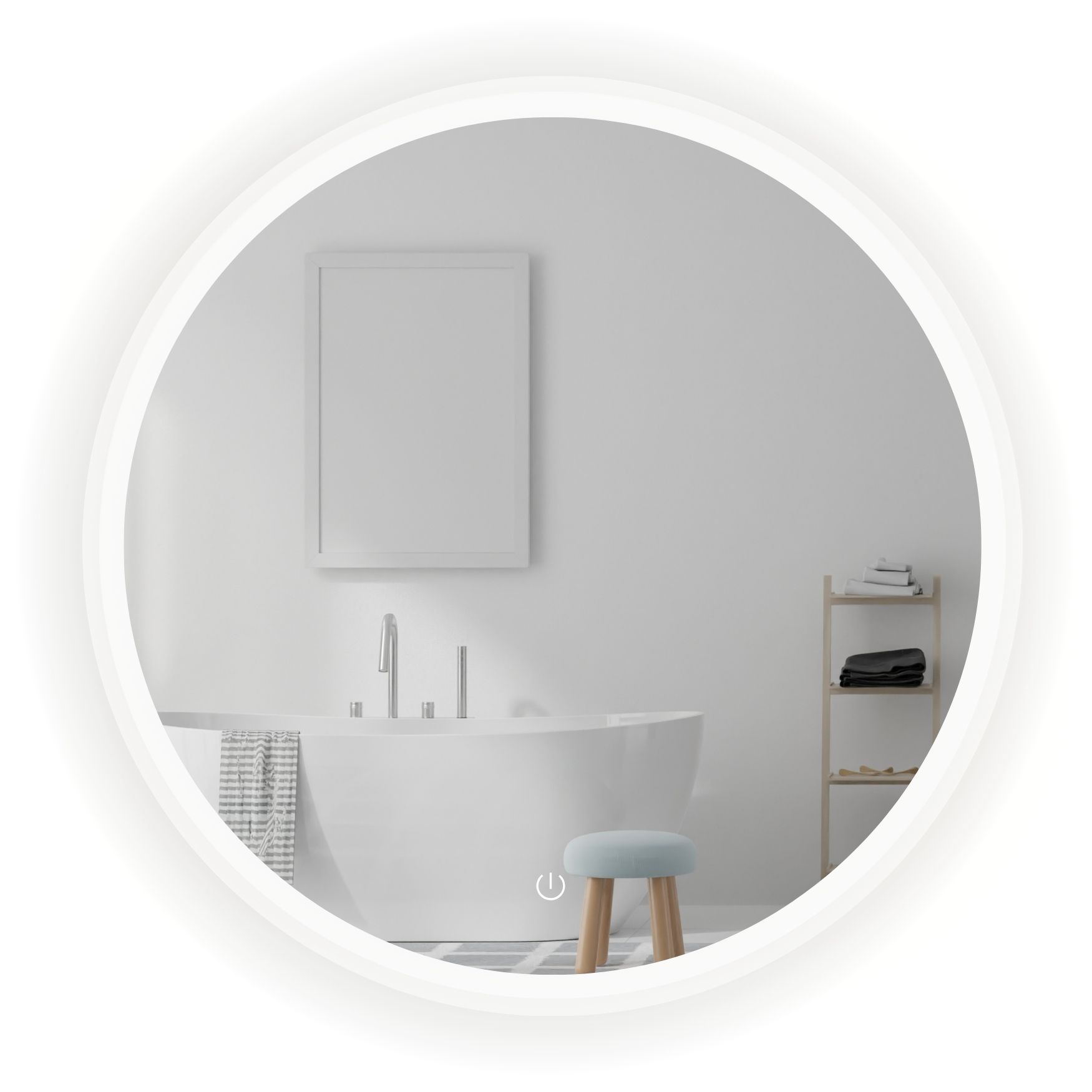 Foto 1 | Espejo 70 cm Luz Led Touch para Baño