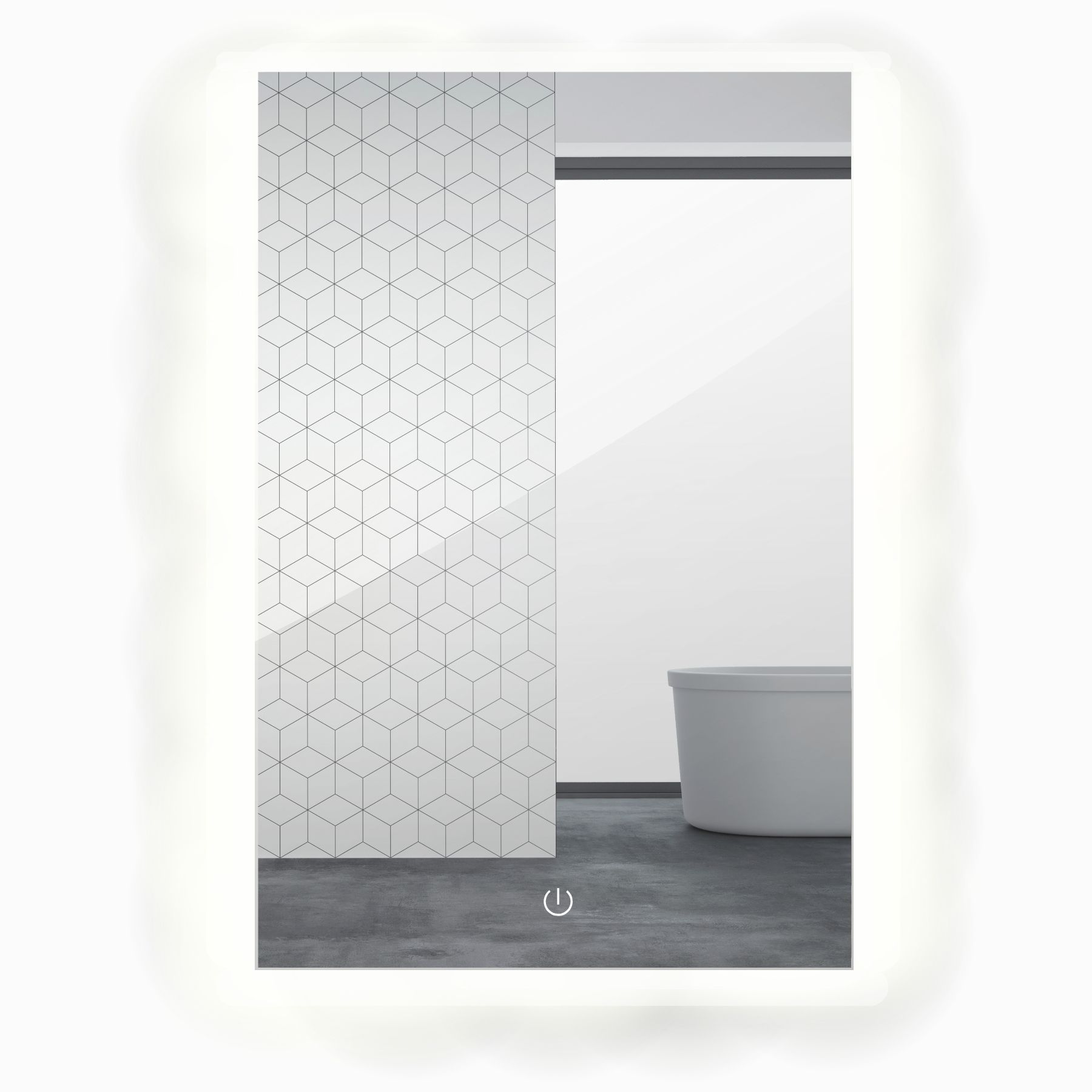 Espejo 40 x 60cm Luz Led Blanca Touch para Baño