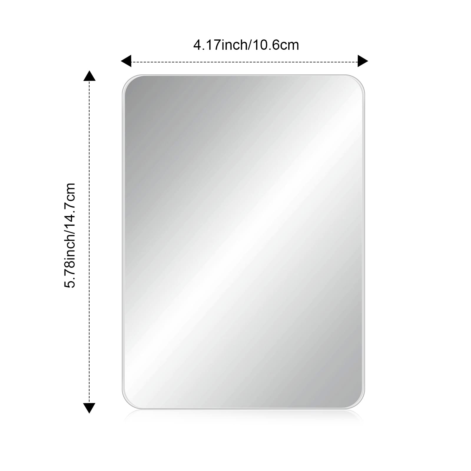 Foto 3 pulgar | Espejo Magnético Bulu Rectangular De Cristal Auténtico, 2 Unidades - Venta Internacional.