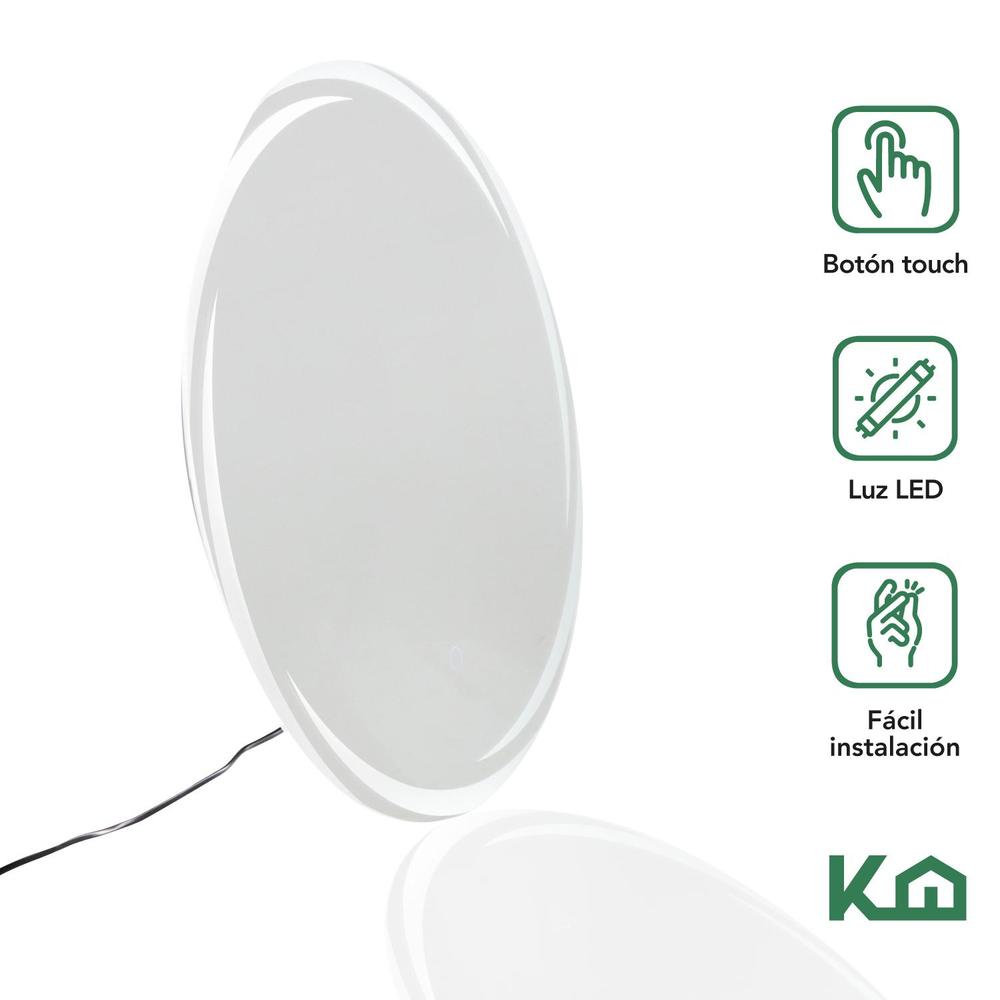 Foto 4 pulgar | Espejo con Luz Led Rectangular Sistema Touch