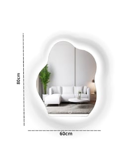 Foto 5 | Espejo Irregular Espejio 80 x 60 cm con Luz Led