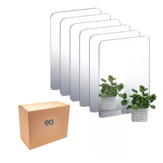 Foto 1 | Espejos De 6pcs Cuadrado Hogar Decorativos Inastillable Eo Safe Imports Esi-18925 Plata